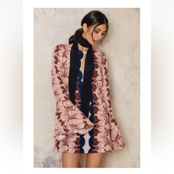 Free People Ossie Vibes Mini Dress in Pink Ivory size 6 - Picture 2 of 16